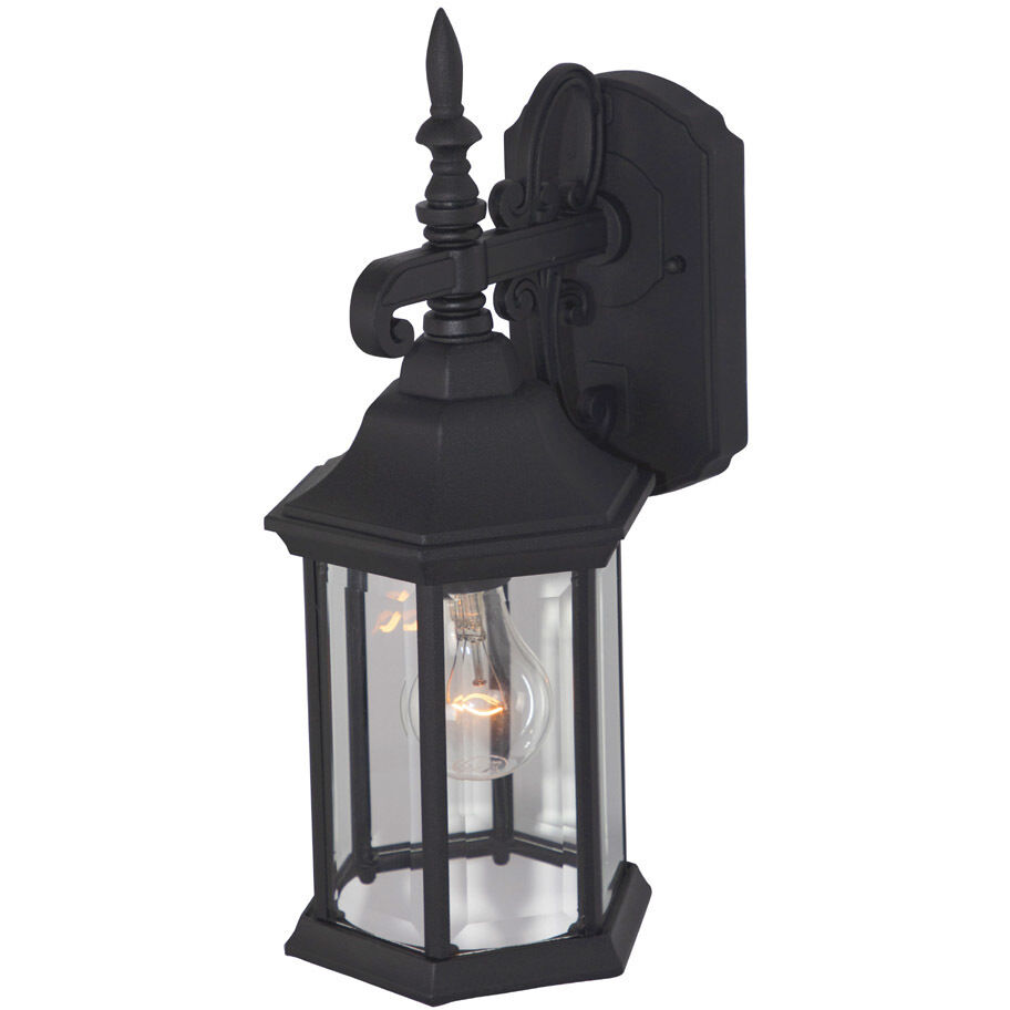 Devonshire 1 Light 14 inch Black Outdoor Wall Lantern